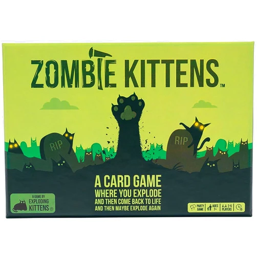 Ebiccn Zombie Kittens by Exploding Kittens - Card Games for Adults Teens & Kids - Fun Family Games，2-5 Players - Ages 7 and Up - 61 Cards