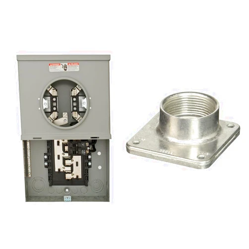 Siemens MC1020B1100S 10 Space 20 Circuit 100-Amp Surface Mount Meter Load Center Combination with Ring Type Cover & EC38598 Type Rx Conduit Hub, 1-1/2 in, Aluminum, 1-1/2