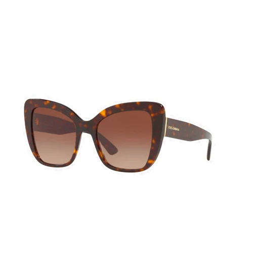 Ray-Ban Dolce & Gabbana DG 4348 502/13 Havana Plastic Butterfly Sunglasses Brown Gradient Lens