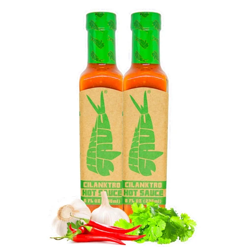 Hank Sauce Cilanktro Hot Sauce - Versatile Hot Pepper Sauce with Fresh Cilantro, Garlic & Aged Peppers - Hot Garlic Sauce with Mild Heat & Unique Flavor - Multipurpose Gourmet Sauce - 2 x 8 Ounces Cilanktro 8 Fl Oz (Pack of 2)