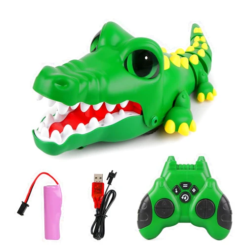AXEMOO 2.4G Remote Control Crocodile for Kids,RC Big Eyes Crocodile Toy，Interactive Dancing Programming Electronic Chomping Action ，Programmable with Sound for Boys and Girls Age 6, 7, 8, 9, 10 Gifts