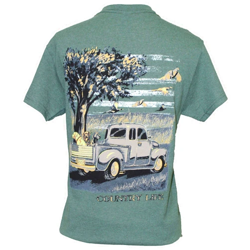 Country Life Outfitters Country Life Country Roads Truck American Flag T-Shirt