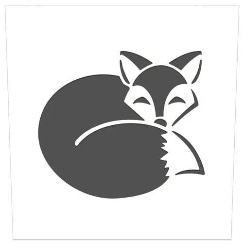 Sniggle Sloth Fox Curled Up Sleeping Wall Cookie DIY Craft Reusable Stencil - 3.5 Inch
