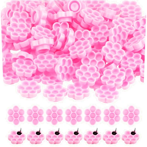 Salbsever 200Pieces Flower Shape Glue Cup Eyelash Extension Glue Holder Lash Glue Tray Glue Holder for Lash Extensions Flower Glue Cup for Lash Extension Supplies for Women Girls Eyelash Extension Supplies