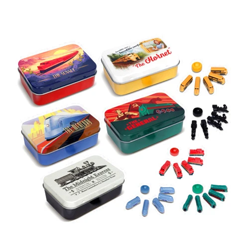 The Little Plastic Train Co. Deluxe Board Game Train Sets | Player Pieces for Ticket to Ride and Other Adult, Family, and Kids Train Board Games | Upgraded Miniatures | Complete Set of 5