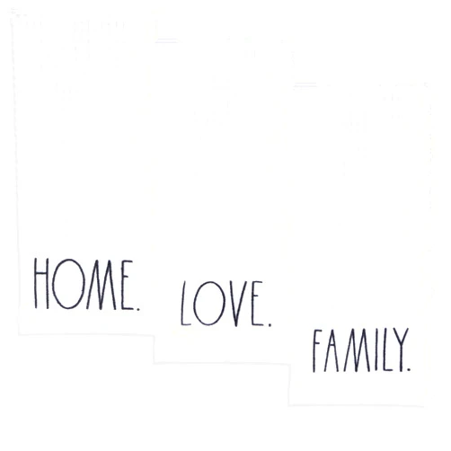 Rae Dunn Set of Hand Towels for Kitchen and Bathroom, 100% Cotton, Embroidered Dish Towels, Decorative Hand Towels, White- Family/Home/Love, 3 Pack