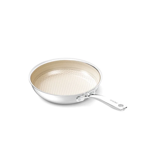Redchef Ceramic Frying Pan, Hybrid Non Stick 8 Inch Frying Pan Omelette Egg, Tri-Ply Stainless Steel Skillet, Non Toxic, PFAS PFOA & PTFE Free, Dishwasher & Oven Safe, Compatible with All Cooktops