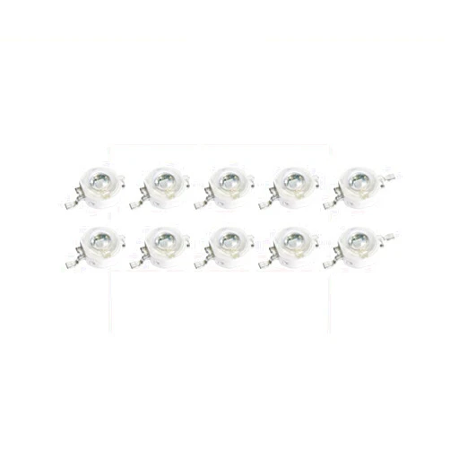 Cleiscry 10pcs 3W UV LED Ultraviolet Bulbs Lamp Chips 365nm 370nm High Power Light Bead (3W LED chip (no PCB))