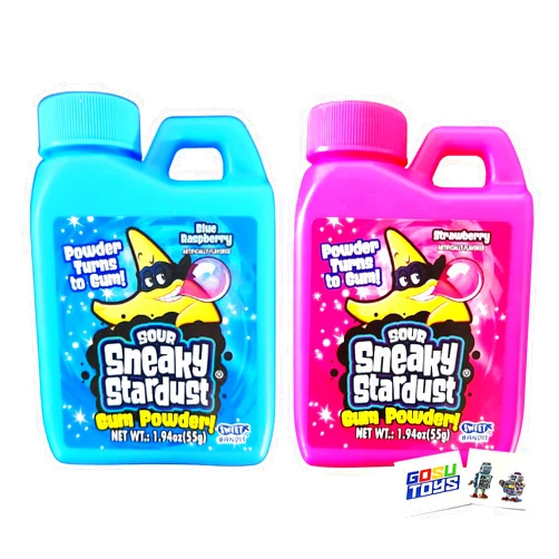 Gosu Toys Kidsmania Sneaky Stardust Sour Gum Powder (2 Pack) with 2 Gosutoys Stickers