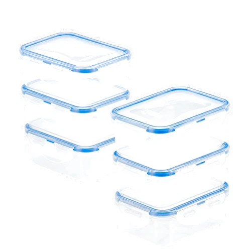 LocknLock LOCK & LOCK - HPL806S6 Easy Essentials Food Storage Container/Bin Set - 11.8 Oz (Pack of 6), Clear