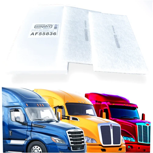 Ampler Filters AMPLER's - 2 PCS - Air Filters replacement for Freightliner CASCADIA Cabin Air Filter, Kenworth T680, Peterbilt 579. Compatible replacement for BOA84032457001 AF55836 SR2000091 W2084001.