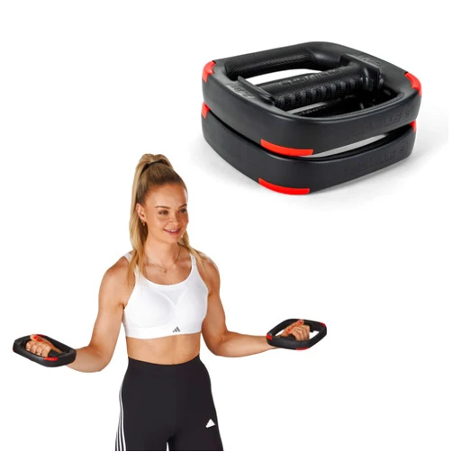 Les Mills™ Dual Purpose 2.2 lbs Ergonomic Free Weights for at Home Workout Equipment, Workout Weights Plates, Hand Weights for Total Body Workouts
