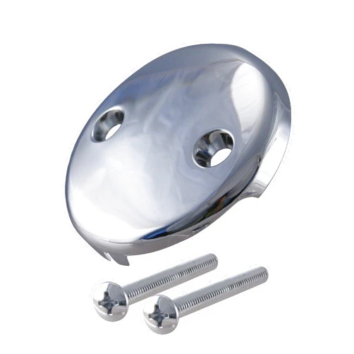 Westbrass 2-Hole Overflow Bathtub Faceplate with Screws, Polished Chrome, 793Z-CP