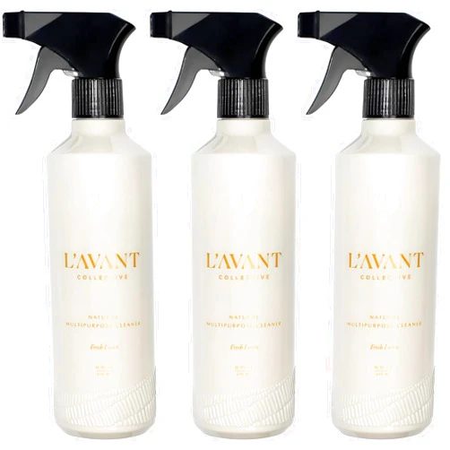 L'AVANT Collective Multipurpose Surface Cleaner Set of 3 | Provides a Powerful Clean to Remove Grease & Grime | High Performing Luxurious Ingredients Fresh Linen Scent Kitchen Home Decor Hostess Gifts
