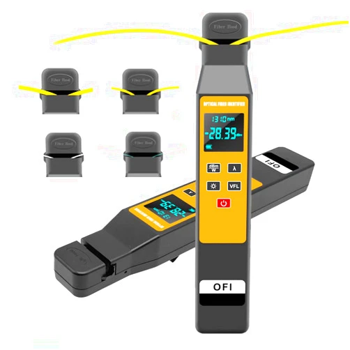 YICIZOL Live Optical Fiber Identifier Fiber Identifier with Wave Respond 800-1700nm Detection Rang +13~-50dBm Built in 10KM VFL and Optical Fiber Power Meter -50~+26dB FTTH Tool (YC-ID-401-Y)