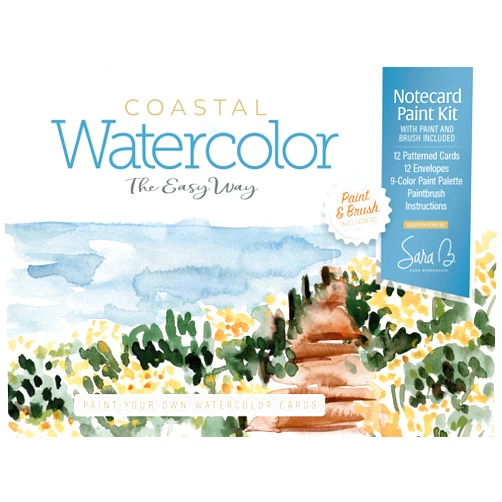 By Sara Berrenson (Author) Watercolor the Easy Way Paint-Your-Own Watercolor Cards Coastal: Notecard Paint Kit with Paint and Brush Included (Watercolor the Easy Way, 4)
