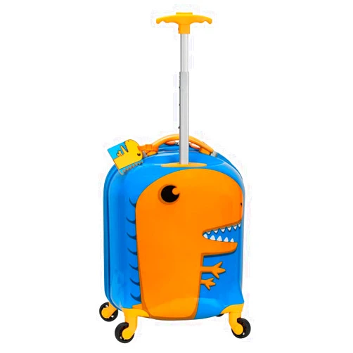 Rockland Jr. Kids' My First Hardside Spinner Luggage,Telescoping Handles, Dinosaur, Carry-On 19-Inch