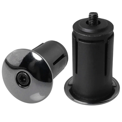LUORNG 1Pairs Aluminum Alloy Bike Handlebar Bar End Plugs, Road Bicycle Grip, Expanding Adjustable Locking Caps for Mountain Bikes, Handlebars, Electroplating Black