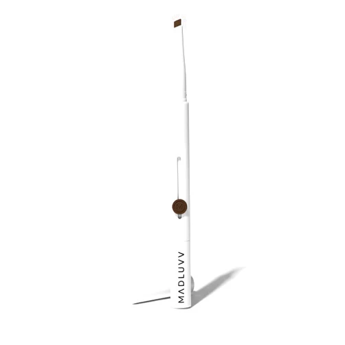MADLUVV Exacto Brow Pencil for Flawless, Long Lasting, Realistic Brows with Dual-Ended Design Featuring Retractable Blade Tip for Precise Hair Like Detail and Blending Brush - Dark Brown