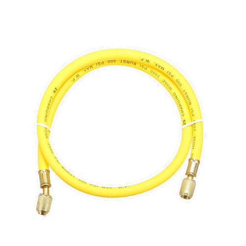 uxcell Refrigerant Charging Hose, 1/4 SAE Thread 2.95Ft Length 500PSI Tube HVAC Hoses, for Home Air Conditioner Refrigeration Maintenance, Yellow