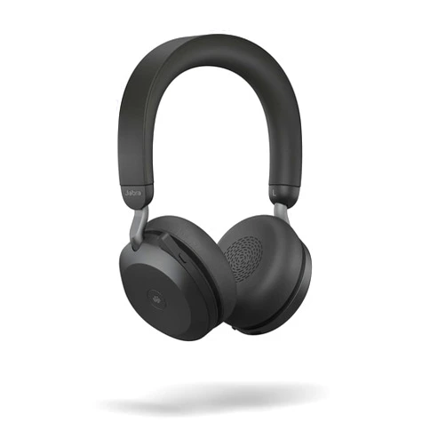 Jabra Evolve2 75 PC Wireless Headset with 8-Microphone Technology - Dual Foam Stereo Headphones with Adjustable Advanced Active Noise Cancelling, USB-A Bluetooth Adapter and UC Compatibility - Black