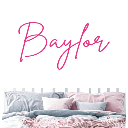WallTag Black Indoor Wall Vinyl Sticker - Custom Baby Name - Nursery Wall Decor for Baby Girl or Boy