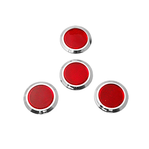 uxcell 4 Pieces Red Round Car Reflector Set (HL-3003)