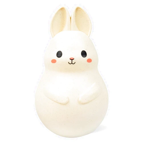 Tiger Tribe: Roly Poly - Bunny - Soft Silicone, ECO Bio-Plastic, Twinkling Sound, Soothing Sensory Toy, Infant & Baby Ages 3+ mo.