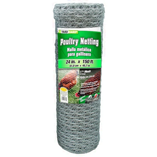 YARDGARD Chicken Wire 1 Inch Mesh 24 Inch X 150 Foot 20 Gauge Galvanized Steel Wire Fence Ideal for Crafting, Garden Protection, Bird Enclosures, Chicken Coops, Poultry Netting and Rabbit Fencing