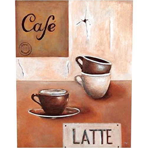 Posterazzi Cafe Latte Poster Print by Hedy, (8 x 10)