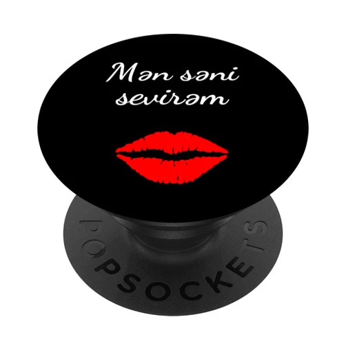I love you Azerbaijan Engagement Valentines day Man Sani Seviram Love You Azerbaijan Azerbaijanic PopSockets Standard PopGrip