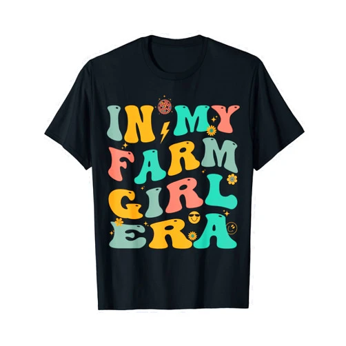 Farmtee Retro Farm Girl Groovy Country Barn Life T-Shirt