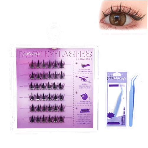 Ataskoa Hanakoko - Hanakoko Lashes No Glue, Hanakoko Lashes, Hanakoko Press on Lashes, Hanakoko Eyelash, Hanakoko Fish Tails Glueless Press-On Eyelashes (S2)