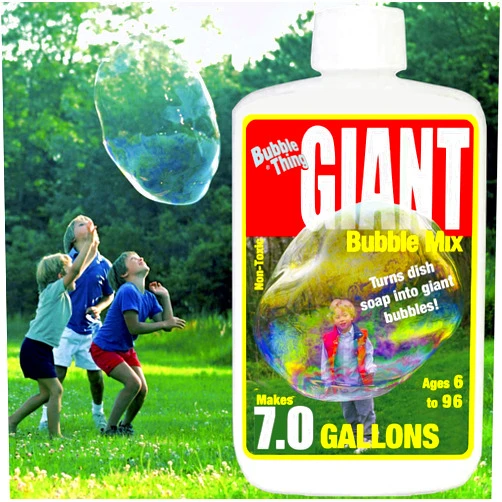 BUBBLE-THING BUBBLETHING Giant Bubbles Mix Refills Giant Bubble Wands, Toys, Makers | Concentrate Makes 7.0 Gallons Giant Bubble Solution Fun for Kids, Adults Ages 6 to 96