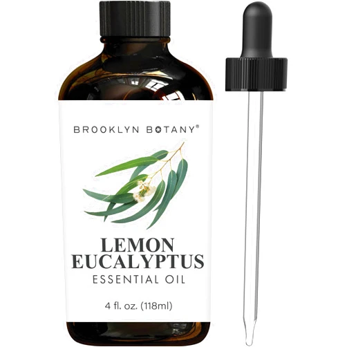 Brooklyn Botany Lemon Eucalyptus Essential Oil - Huge 4 Fl Oz - 100% Pure and Natural - Premium Grade with Dropper - for Aromatherapy and Diffuser