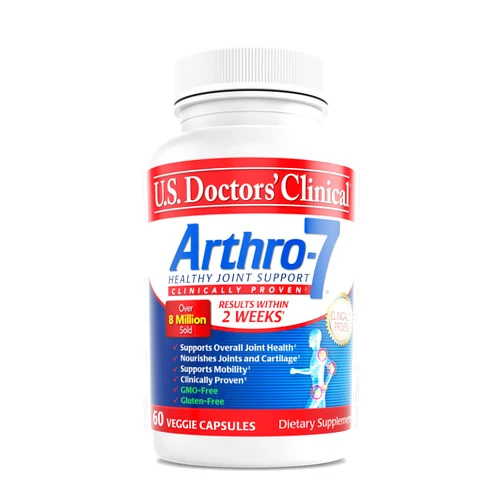 U.S.DOCTORS'CLINICAL U.S. Doctors’ Clinical Arthro-7 - Clinically Proven Joint Support Complex with Turmeric, MSM, Collagen, Bromelain for Flexibility, Mobility, and Strong Cartilage - 60 Capsules - 15/30-Day Supply