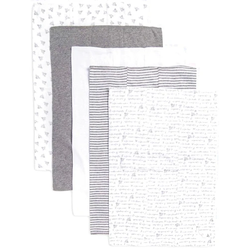 Burt's Bees Baby Burts Bees Baby Infant Burp Cloths, 100% Organic Cotton Extra Absorbent Soft Fabric Drool Cloths, 5-Pack Newborn Must-Have Essential Large Burping Cloths, One Size 17 x 11.75 Inches