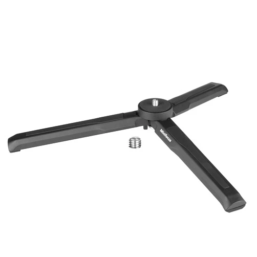 MINIFOCUS Aluminum Mini Tripod, Tabletop Handheld Tripod with 1/4'' and 3/8'' Screw, Portable Mini Travel Tripod Stand, Phone Tripod for Gimbal Stabilizer DSLR Camera and Monopod Black