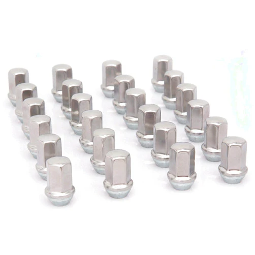 EZDealin Stainless Steel Polished 14x1.5 OEM Factory Style Replacement Lug Nuts Set of 24 fits 2000-2024 Silverado Tahoe Suburban Avalanche Sierra Yukon Denali Trucks SUVs Wheel Nut (24)