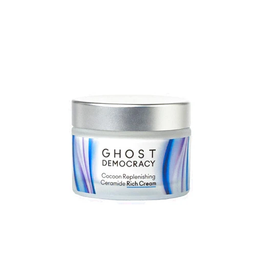 Ghost Democracy Cocoon Replenishing Ceramide Rich Cream for Face | Smoothing, Renewing, Non Greasy | Oil Free, Fragrance Free, Paraben Free | Normal, Oily, Dry, Sensitive and Acne Prone Skin | 1.7 oz