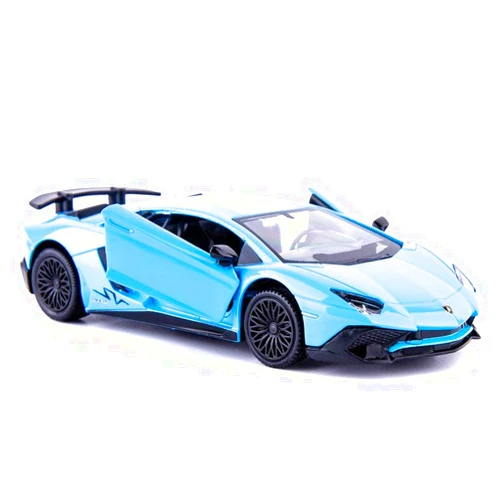 TGRCM-CZ 1/36 Scale Aventador LP700-4 Casting Car Model, Zinc Alloy Toy Car for Kids, Pull Back Vehicles Toy Car for Toddlers Kids Boys Girls Gift (Blue)