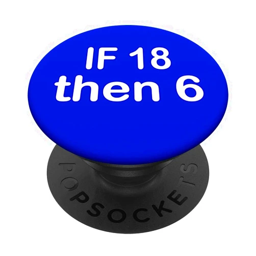 KeymaZone IF Intermittent Fasting programmers Math IF-Then Statement 18 6 PopSockets Swappable PopGrip
