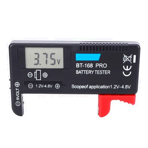 Oumefar Load Compact Size 1.2V‑4.8V High Presision Digital LCD Display Battery Tester for Home for Small Batteries Button Cell