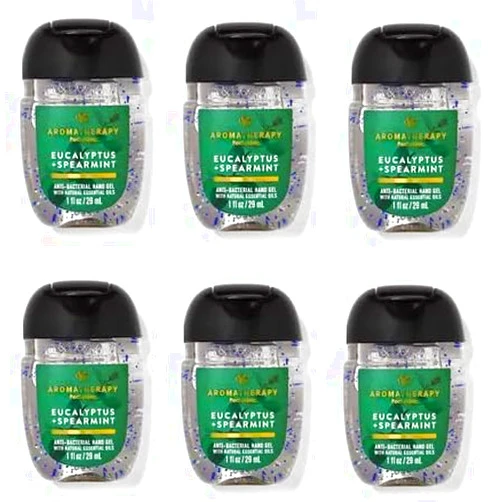 Generic Eucalyptus Spearmint 6-Pack PocketBac Hand Sanitizers by Bath and Body (Packaging May Vary)