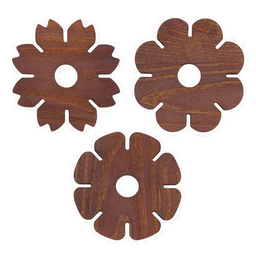 PH PandaHall 3 Styles Kumihimo Disk, 8 Slots Black Weaving Plate Wood Braiding Disk Hand Rope Braiding Plate Board Wooden Beading Cord Disc for Friendship Bracelets Knitting Crafting