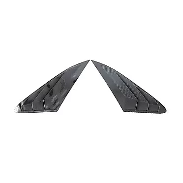 DJDIRT Rear Window Louver Shutter Cover Trim Compatible with Kia K5 Optima DL3 2021 2022 2023 Carbon Fiber Side Vent Trims Sticker Car Accessories