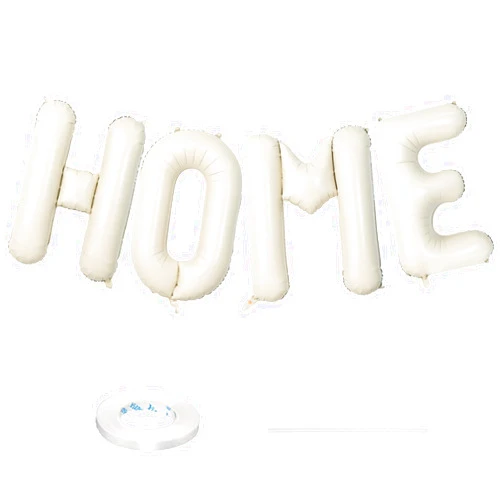 Lingqiang 40 Inch Beige HOME Balloon for Housewarming Party Decorations, Large Cream New Home Welcome Balloon Letter Banner, Ivory White Sand Balloons Sign for Sweet House Warming Homecoming Party Decor