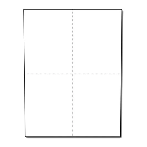 Desktop Publishing Supplies Heavyweight Blank Postcard Paper for Printing - 20 Sheets / 80 Postcards - White - Perforated 4 per Sheet - Thick 80lb Cover Cardstock - Inkjet/Laser Printable
