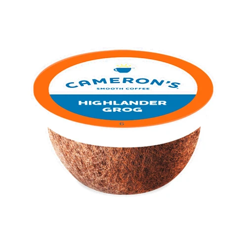 Cameron's Coffee Single Serve Pods, Flavored, Highlander Grog, 12 Count (Pack of 1)
