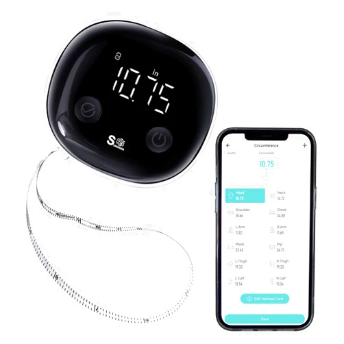 HAIZHIHUI Smart Body Tape Measure, Body Measurement Tape Measure, LED HD Full Screen Monitoring Body Fat Tool for Fitness Shaping and Weight Loss Fitdays APP